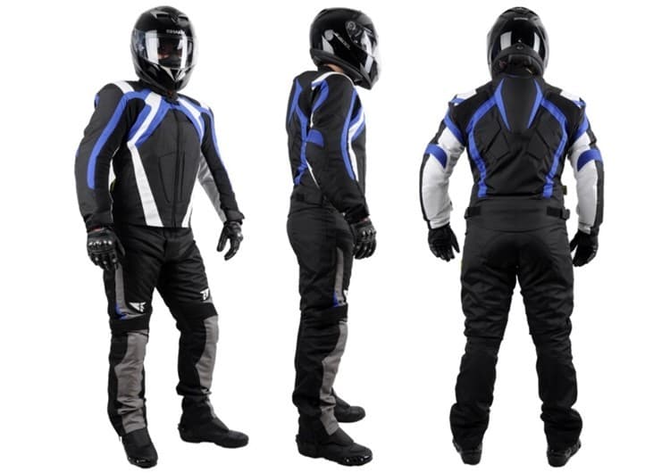 KOMBINEZON MOTOCYKLOWY TURYSTYCZNO-SPORTOWY TEKSTYLNY Z GARBEM KOM026