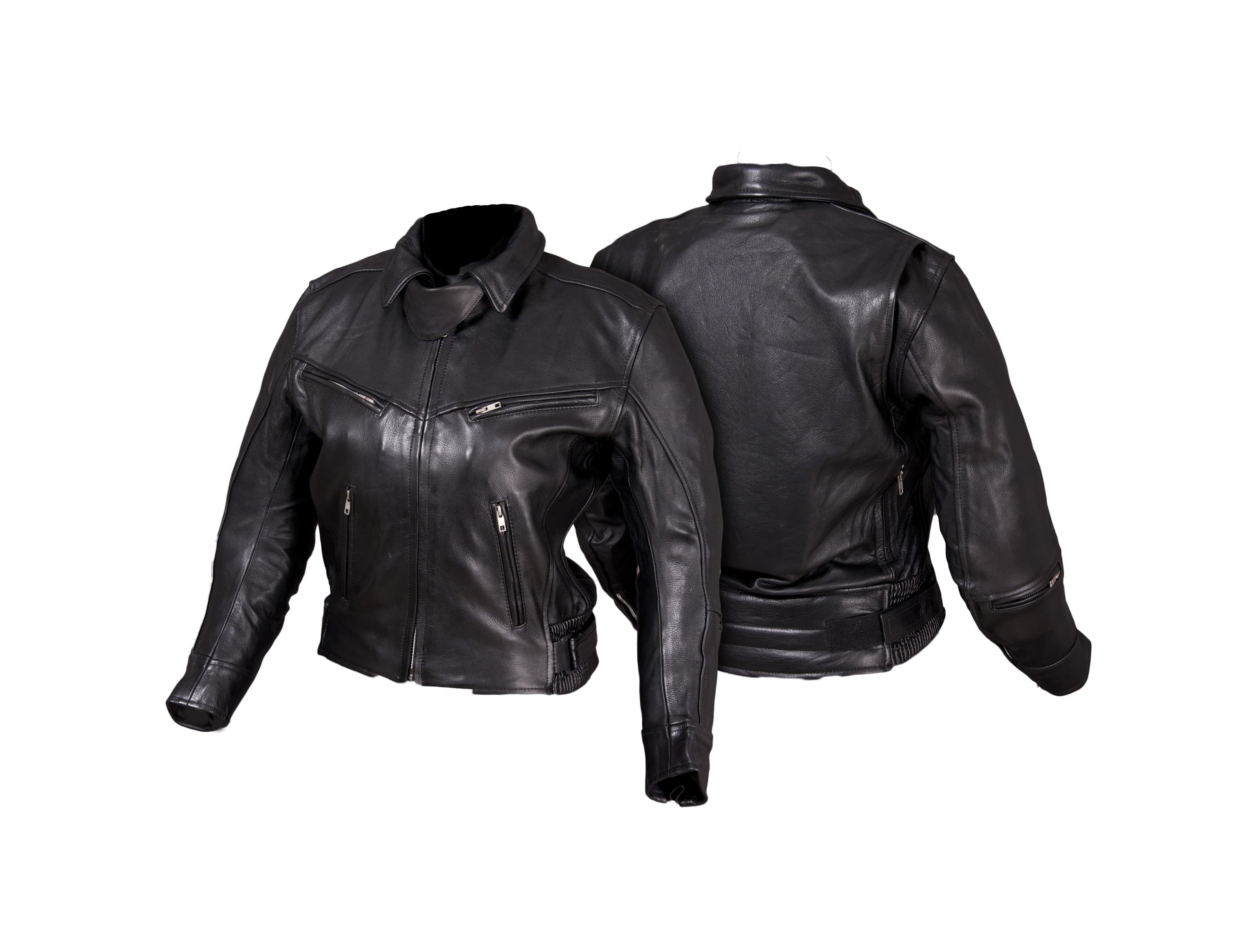 KURTKA MOTOCYKLOWA SKÓRZANA DAMSKA Z KOŁNIERZEM KSD004
