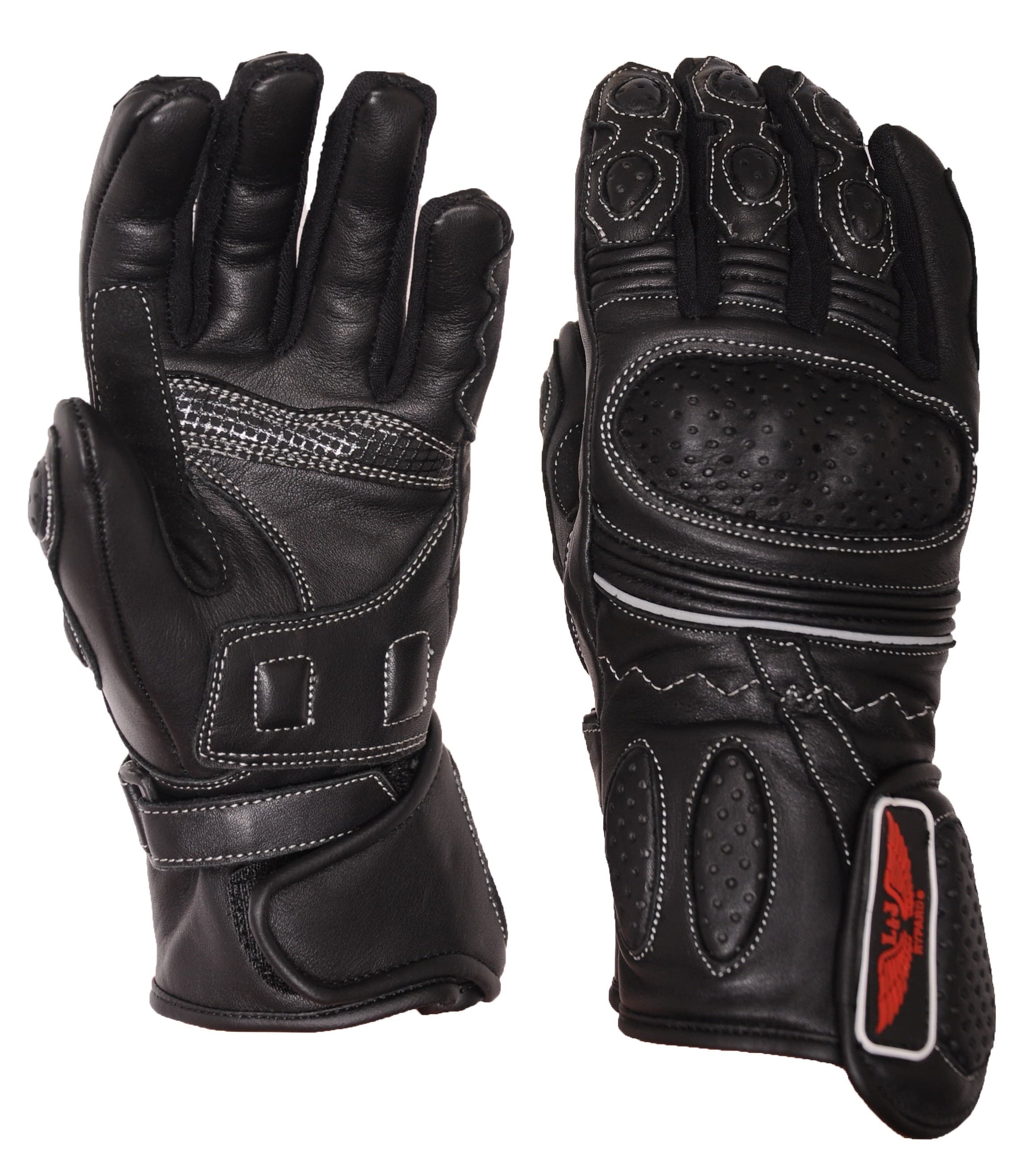 RĘKAWICE MOTOCYKLOWE SKÓRZANE DAMSKIE NO LIMIT BLACK