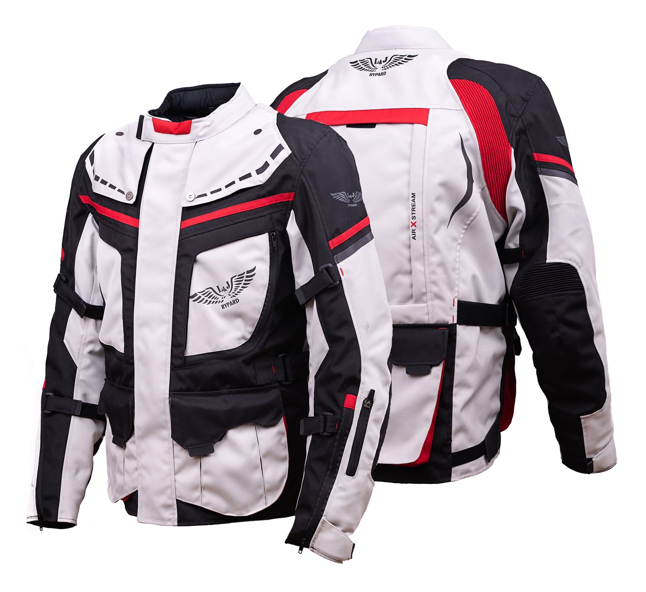 TEKSTYLNA KURTKA MOTOCYKLOWA TURYSTYCZNA MĘSKA E-PRO GRAY