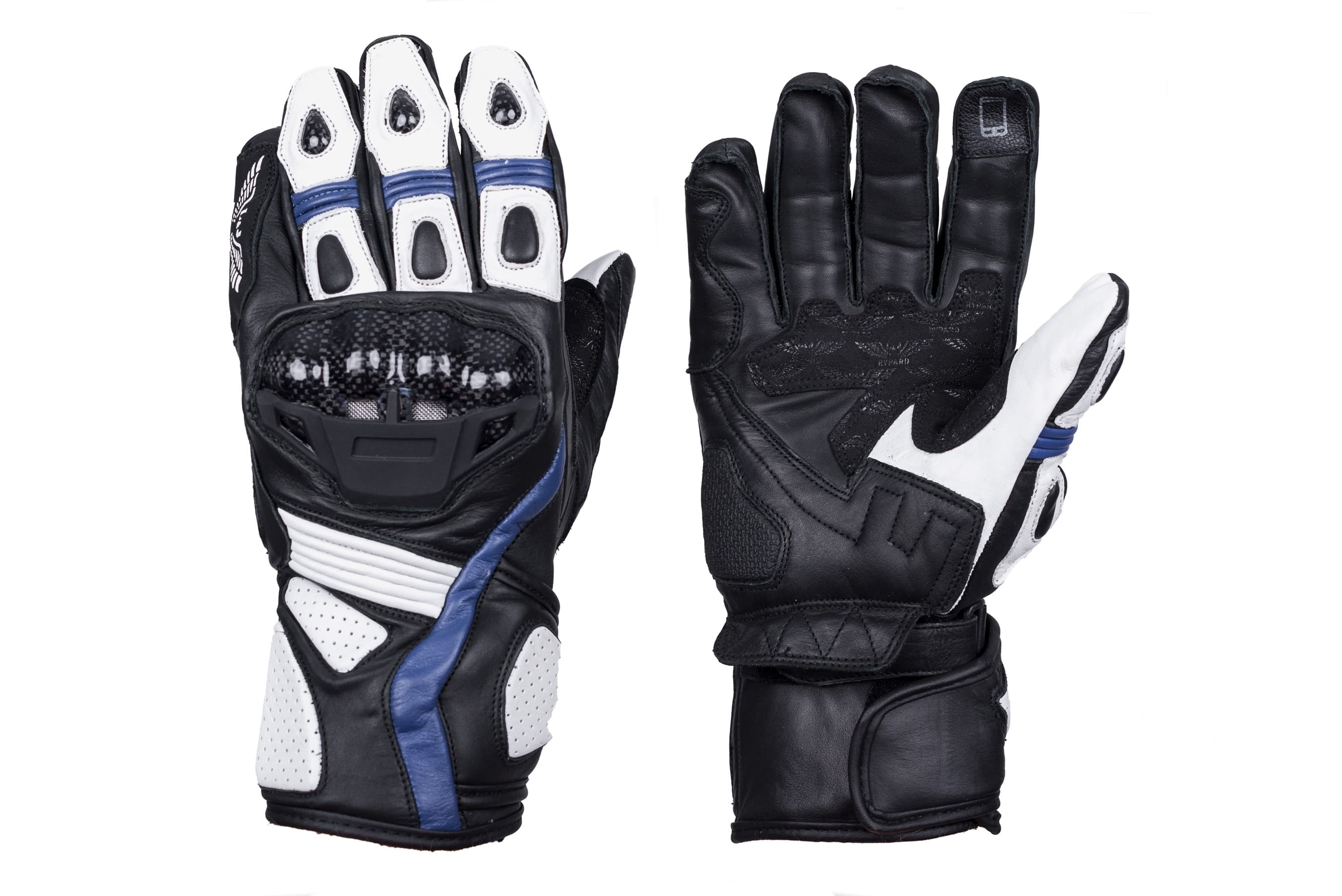 RĘKAWICE MOTOCYKLOWE SKÓRZANE SPORTOWO-TURYSTYCZNE CRUISER BLUE