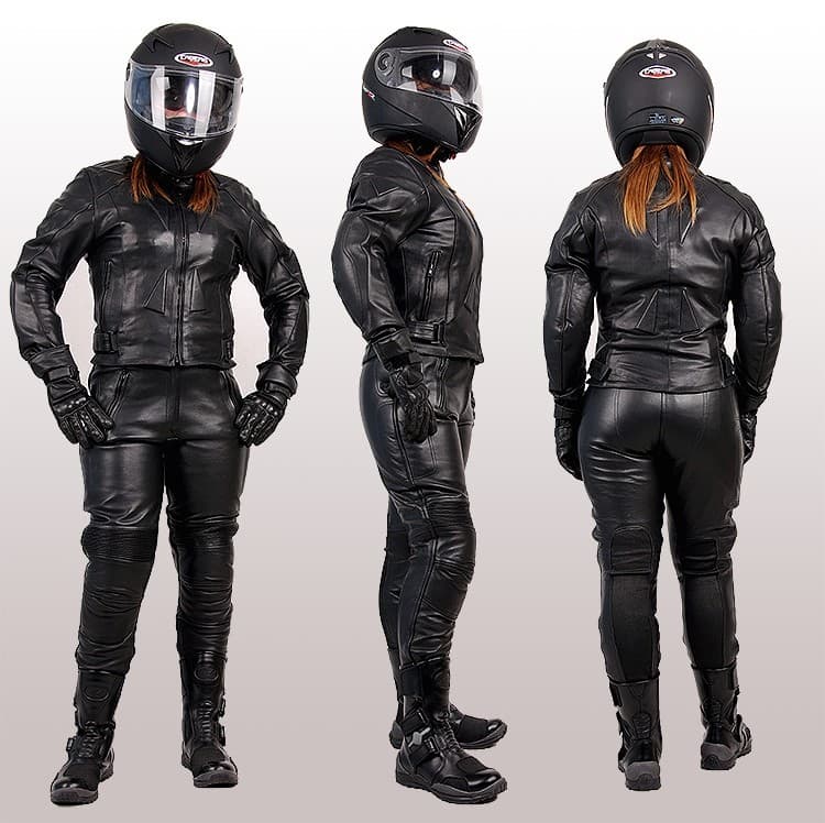 SPORTOWO-TURYSTYCZNA KURTKA MOTOCYKLOWA SKÓRZANA DAMSKA KSD009