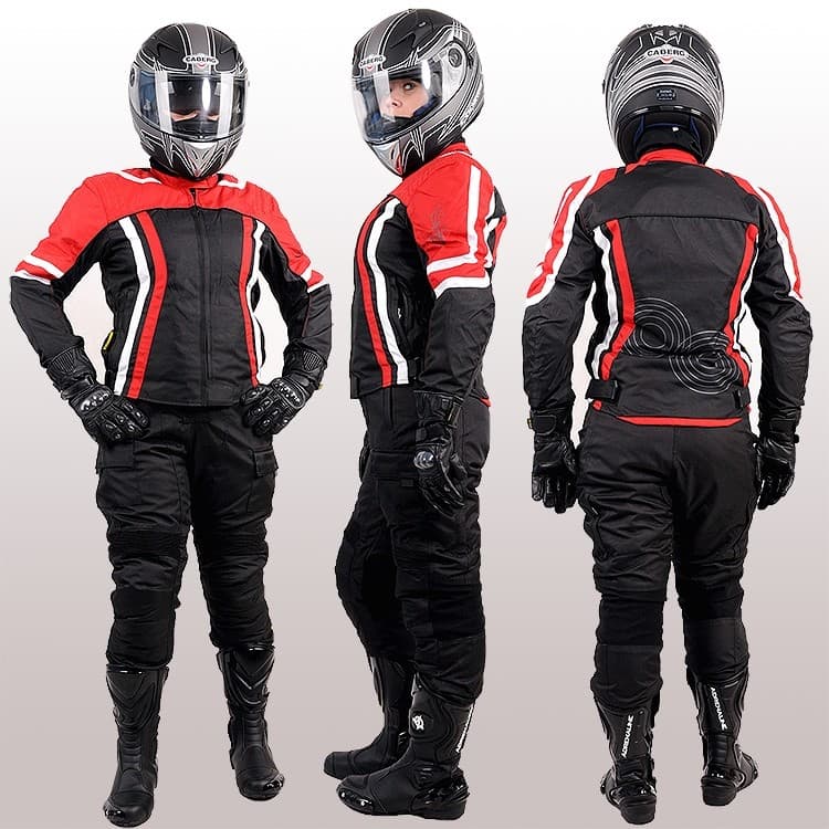 KURTKA MOTOCYKLOWA TEKSTYLNA DAMSKA MIEJSKA KTD003